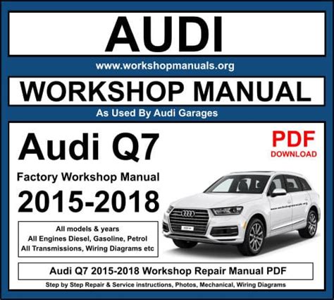 Audi q7 2015 fsi repair manual. - Il manuale della degustazione dei cocktail.