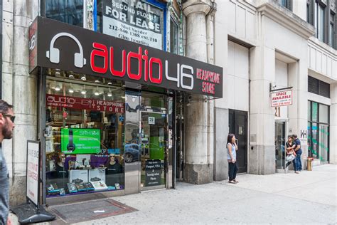 Audio 46. Audio46 Headphones, 29 West 46th Street, Between 5th and 6th Avenue, New York, NY, 10036 (Get directions) We are OPEN for demos - Learn more. STANDARD STORE HOURS (Eastern Time) Monday - Friday: 9AM – 7PM Saturday: 10AM – 6PM Sunday: 11AM – 6PM (212) 354 - 6424; Email us. 