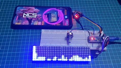 Audio Spectrum Visualizer Using Arduino & Matrix Display. 