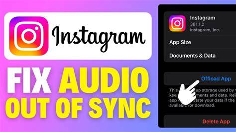 Audio and video out of sync instagram reels.  If this specific audio issue ...