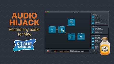 Audio hijack. Audio Hijack can record whatever you can hear. There is an incredible array of streaming audio on the web, and Audio Hijack will help you save it for offline listening. You can record to the world's most popular audio formats, including MP3 and AAC, or save in perfect-fidelity AIFF, WAV, ALAC, or FLAC. Features of Audio Hijack for macOS 