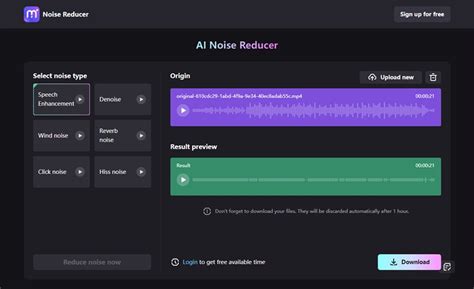 Audio noise remover free.  Upload audio or video and remove background noises...