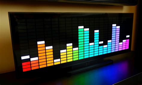 Audio spectrum analyzer display.  It creates a fantastic display using...