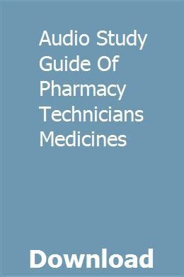 Audio study guide of pharmacy technicians medicines. - Catálogo de la exposición de pintura de ignacio zuloaga, 1870-1945 =.