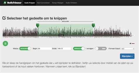 Audiobestand knippen Online App - Gratis online M4A …