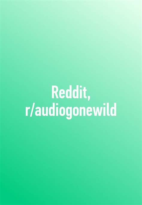 Audiogonewild. Things To Know About Audiogonewild. 