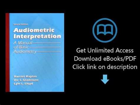 Audiometric interpretation a manual of basic audiometry 2nd edition. - Manual de lcd lg 32 pulgadas.