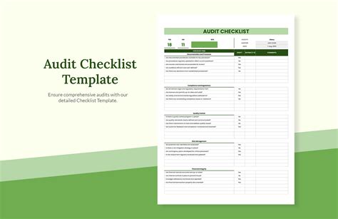 Audit Checklist Template Excel Excel Templates