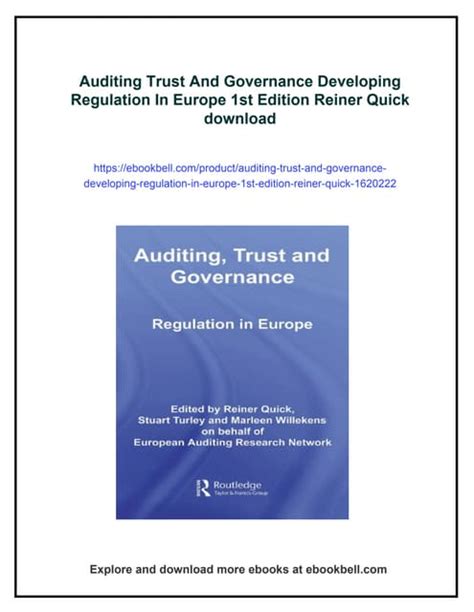 Auditing Trust And Governance