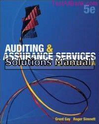Auditing and assurance services 5th manual solution. - Handbuch der verlustverhütungstechnik von joel m haight.