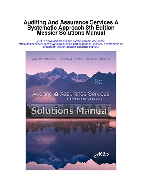 Auditing assurance services 8th edition solutions manual. - Physics mind the gap study guide.