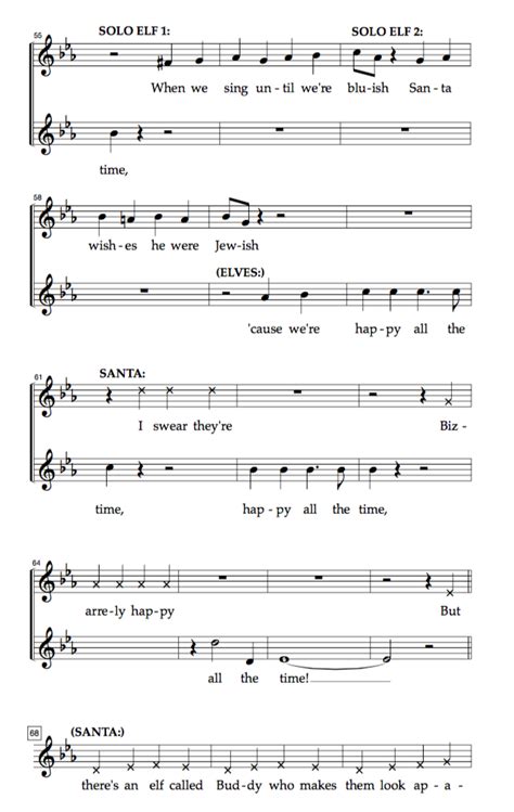 Audition Central Elf The Musical Jr Script Buddy