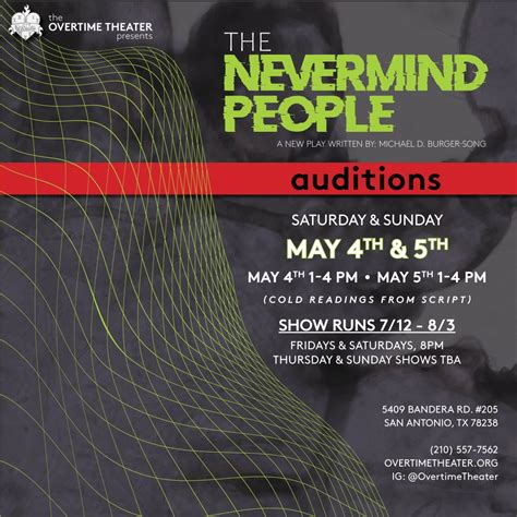 Auditions – The Overtime Theater