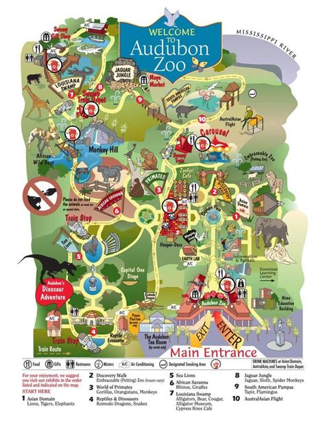 Audubon zoo map. No. 7: Audubon Zoo - New Orleans, Louisiana. The Audubon Zoo, situated in historic uptown New Orleans, is ranked as one of the city's top things to do and offers visitors personal encounters with ... 