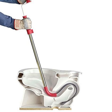 Auger toilet. Master your jobs with ease and accuracy with the RIDGID K-6P Toilet Auger (catalog number 59802). Designed for plumbing experts, this toilet auger makes it quick and easy to safely clear clogs in both toilets and urinals. The toilet unclogger's quick-lock adjustment allows the cable to be extended 6' to clear beyond the toilet for superior results. 