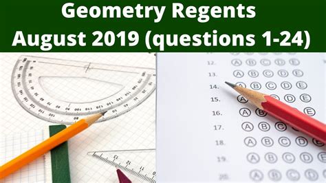 REGENTS HIGH SCHOOL EXAMINATION GEOMETRY Wednesday, August 14, 2019 — 12:30 to 3:30 p.m., only Student Name: School Name: GEOMETRY DO NOT OPEN THIS EXAMINATION BOOKLET UNTIL THE SIGNAL IS GIVEN. Notice… A graphing calculator, a straightedge (ruler), and a compass must be available for you to use while taking this examination. GEOMETRY