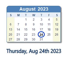 August 24, 2023