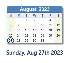 August 27, 2023