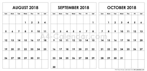 August September And October Best Calendar Example