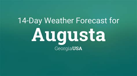 Augusta, GA. Current weather. 5:20 PM. ... 10 day forecast. ... 49° 1 %High. Mon 8. 79° 58° Tue 9. 74° 61° Wed 10. 77° 65° Thu 11. 78° 56° Fri 12. 72° 52° Sat 13. 79° 57° Sun 14. 82° .... 