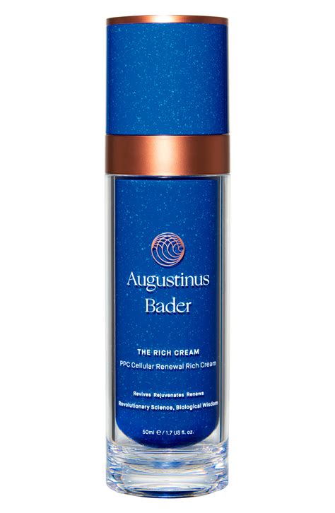 Augustinus bader the cream. Augustinus Bader skincare is formulated with sustainably-sourced, high potency botanicals and bio-engineered clean actives, where possible, to reduce environmental impact. THE RICH CREAM Our patented TFC8® technology powers this luxury moisturizer, and the formula contains high-potency botanicals rich in … 