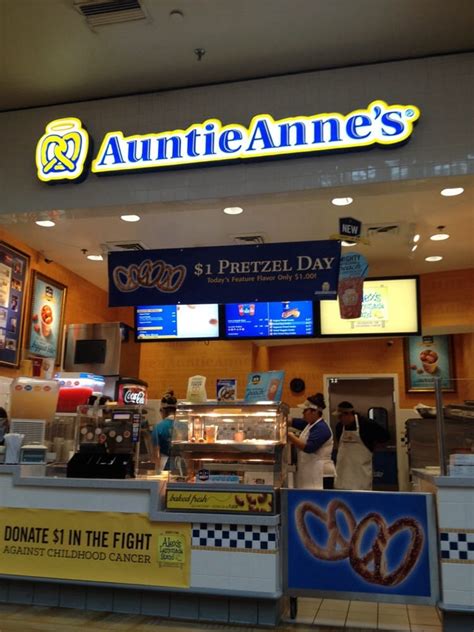 Auntie annes pretzel near me. Open Now - Closes at 9:30 PM. (202) 430-2552. 40 Massachusetts Ave NE. Washington, DC 20002. View Details. order online order catering. 