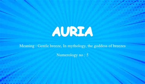 Auria Name Meaning - Babynology