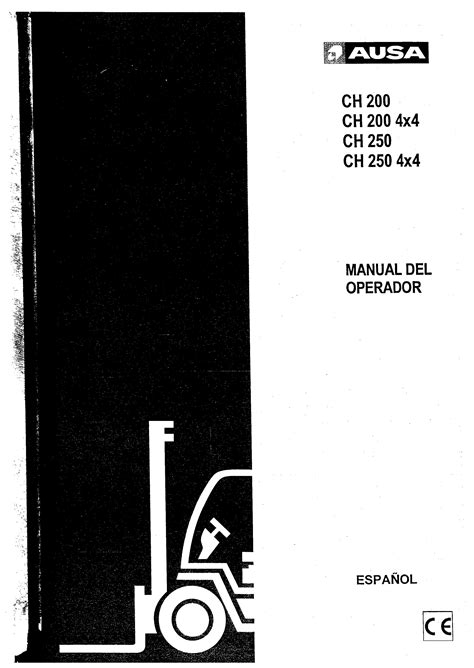 Ausa forklift ch200 ch250 service repair workshop manual. - Opel vauxhall calibra 1995 repair service manual.