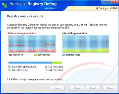 Auslogics Registry Defrag for Windows