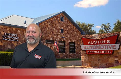 Austin's Automotive Specialists. ( 207 Reviews ) 303 Ranch Road 620 South. Lakeway, TX 78734. (512) 266-0637. Website.. 