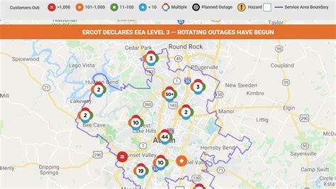 Austin Energy Outage Map ... Loading Map ....