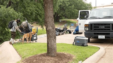 Austin officials begin relocating people from a Gaines Creek homeless encampment