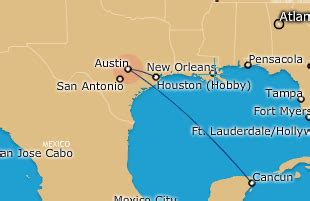 The best one-way flight to Cancún from Austin in the past 72 hours is $98. The best round-trip flight deal from Austin to Cancún found on momondo in the last 72 hours is $225. The fastest flight from Austin to Cancún takes 2h 30m. Direct flights go from Austin to Cancún every day.. 