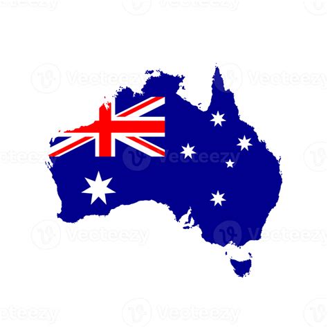 Australia Map and Flag