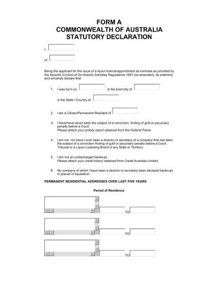 Australia Statutory Declaration Form Download Complete with ease