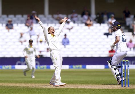 Australia dismisses England before lunch to take lead in women’s Ashes series