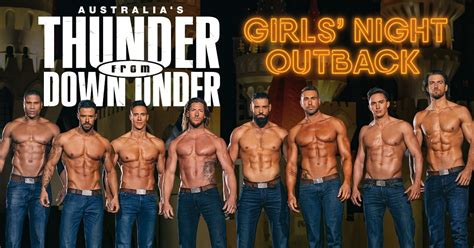 Australia down under vegas. While Thunder From Down Under is a unique and vibrant show by entering the theater, you are aware that you may come in contact with a performer while seated and possibly even be asked to participate on stage. Participation is completely optional. If you do not wish to experience Thunder From Down Under, please refrain from purchasing tickets. 