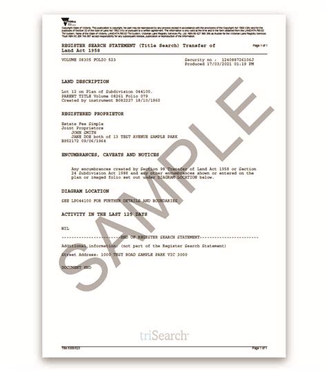 Australia land title search.  The important information that can be obtained through ...