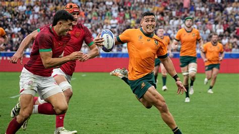 Australia stays in the Rugby World Cup after holding off Portugal