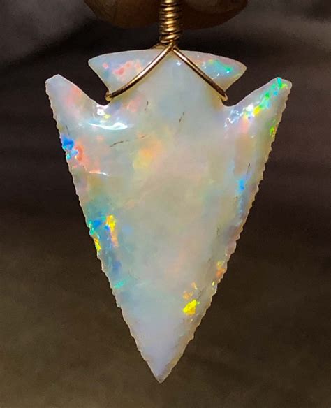 Australian Opal Arrowhead Necklace - YouTube