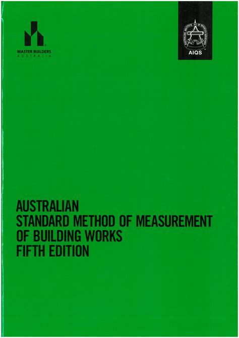 Australian standard method of measurement of building works 6th edition. - Dwa dni z życia karola wojtyły.