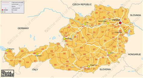 Austria Zip Code Map Arleen Natalina