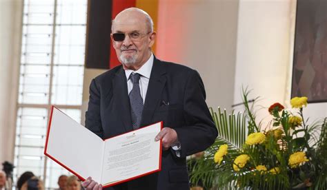 Author Salman Rushdie calls for defense of freedom of expression as he receives German prize