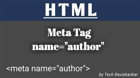 Author tag html