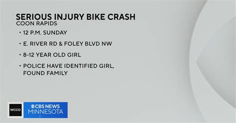 Authorities ask for help identifying girl on bike hit by motorist in Coon Rapids on Sunday