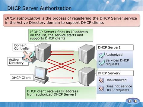 Authorized DHCP servers in the domain.