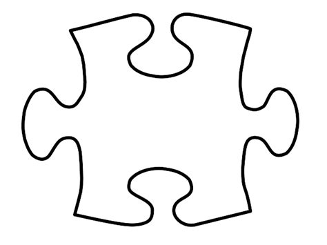 Autism Puzzle Piece Template