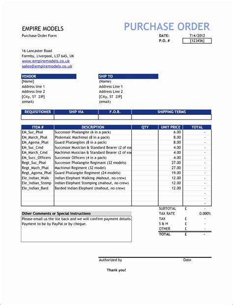 Auto Repair Work Order Template Excel Collection Gambaran