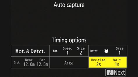 Auto capture camera.  Tests with various parameters of Auto Capture to optimise...