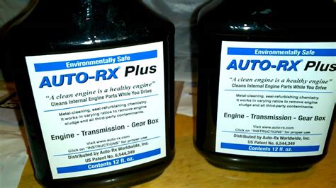 Auto-Rx® Plus is a patented all-natural metal cleaner designed to thoroughly clean the internals of your engine. In addition to keeping your motor's vital internals clean, Auto-Rx® Plus has been shown to reduce wear and provides a lower coefficient of friction when compared to motor oil alone. With just 3 to 4 fluid ounces in the sump, both .... 